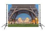 Eiffel Tower Backdrop Night Lights Paris City Landscape Backdrop for Pictures D125