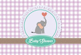 Baby Shower Elephant Photo Studio Backdrop D261