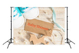Baby Shower Decorations Little Shoes Hobbyhorse Photography Backdrop D267