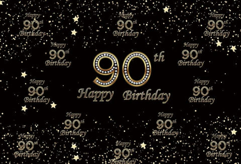Happy 90th Birthday Decoration Backdrop for Photography  D353