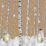 Fondo-de-Navidad-con-copos-de-nieve-y-tronco-de-árbol-de-invierno-D924