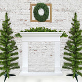 Telón-de-fondo-de-corona-de-árbol-de-Navidad-de-pared-de-ladrillo-D934