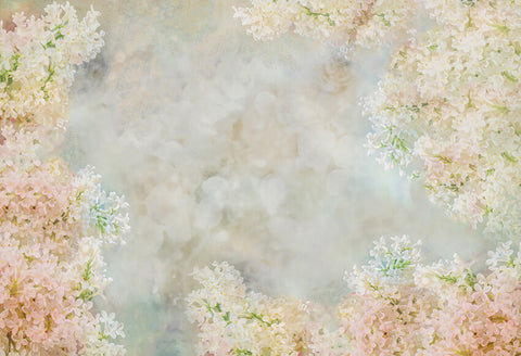 Light Color Abstract Fine Art Floral Backdrop