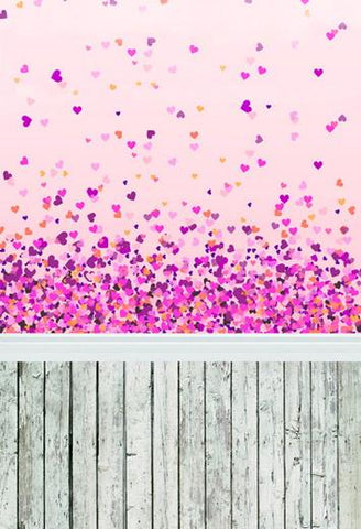 Valentine's Day Love Hearts Pink Backdrop for Phorography F-119