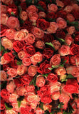 Red Rose Flower Wall Beautiful Backdrop for Photography F-2430