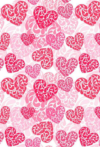 Valentines Day Decorations Red Heart Backdrop for Photos F-2918