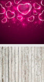Valentine's Day Love Heart Wood Floor Backdrop for Photo Booth F-2947