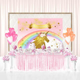 Birthday Party Backdrops Unicorn Background Pink Backdrop G-139-1