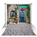  Vintage Door Stone Wall Backdrop For Photo Studio G-235