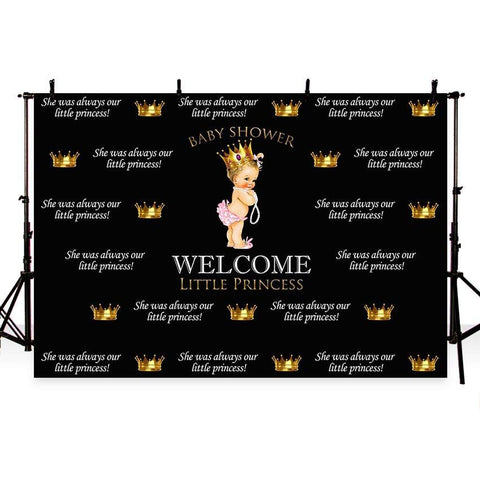 Baby Show Backdrops Black Backdrops Girl Background G-419