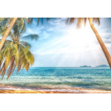 Coconut Tree Beach Ocean Photography Backdrop G-456