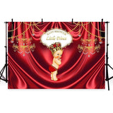 Baby Show Backdrops Girl Backdrops Red Background G-769