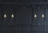 Black Classic Wooden Wall Door Backdrop for Photo Booth GA-71