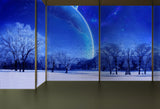 Winter Backdrops Snowy Backdrop Blue Background HJ02714