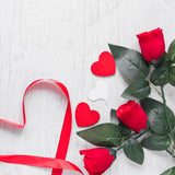 Valentine's Day Decorations Love Red Rose Backdrop for Photography HJ03242