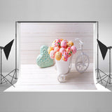 Baby Shower Birthday Candy Bike Photography Backdrop HJ03546