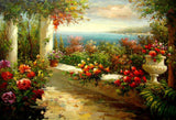 Fondo de Paisaje Fondo de Parque de Árboles y Bosque Telón de Fondo de Flores HJ03737