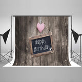 Telón de Fondo para la Imagen de Cumpleaños de Madera Negra Grunge HJ04229
