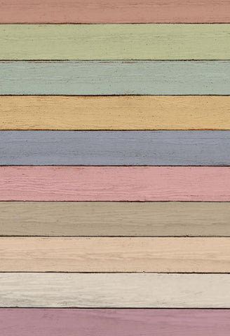 Fondo Artístico Fotográfico de Pared de Madera Colorida J03795