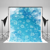 Winter Backdrops Blue Backgrounds Snowflake Stage Backdrops J04043