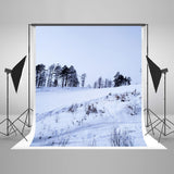 Scenic Backdrops Snowy Backdrop Photography Background Trees JO5184