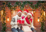 Christmas Lights Decorations Front Door Background for Photos