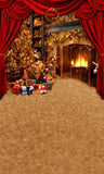 Adornos Navideños Árbol de Navidad Hermoso Regalos Estufa Telón de Fondo L-847