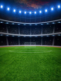 Football Field Green Grass Goal Net Backdrop for Photography MR-2267