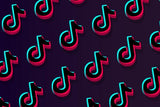 Repetido Tik Tok Logo Fondo Negro para Fotografía TT008