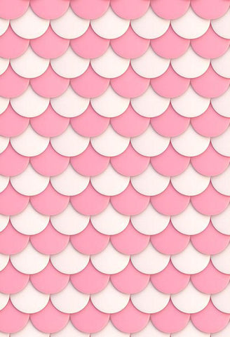 Polka Dot Printed Backdrops White Backdrop Pink Flower S-2841
