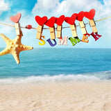 Summer Beach Blue Sea Starfish Holiday Backdrops S-3232