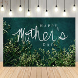 Fondo de Color Verde con Flores para El Día de la Madre SH-1020