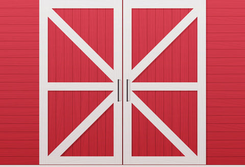Red Barn Door Photography Backdrop