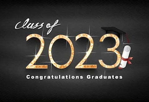 Telón de Fondo de Banner de Graduación de Felicitaciones Graduados para Fotos SH-273