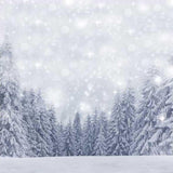 Nieve de Invierno Árbol de Navidad Telón de Fondo de Fotomatón ST-482