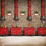 Santa Gift Factory Background Christmas Backdrops DBD-19305