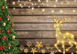Fondo de Madera de Alce con Luz Brillante para Árbol de Navidad TKH1559