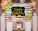 Fondo de Fiesta de Cumpleaños Personalizado de Girasol TKH1587