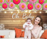 Oh Baby Floral Bebé Bautismo Foto Telón de Fondo TKH1607
