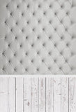 Headboard Tufed Wood Floor Photography Backdrops  LV-127