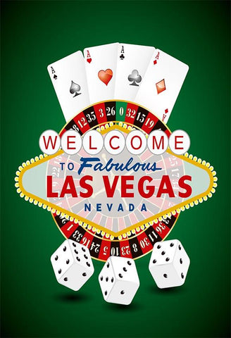 Las Vegas Casino City Cards Backdrop for Photography LV-316