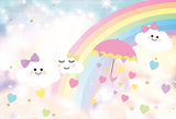 Cute White Cloud Princess Birthday Girl Baby Shower Party Decorations Backdrop LV-344
