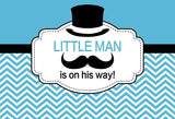Baby Shower Little Man Boy Prince Photo Backdrop LV-726