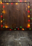 Luces de Navidad Madera Telón de Fondo Marrón para Fotografía LV-905