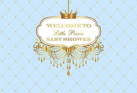 Baby Shower Decorations Prince Boy Photography Backdrop LV-997