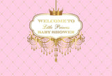 Baby Shower Decorations Princess Girl Pink Photography Backdrop LV-998