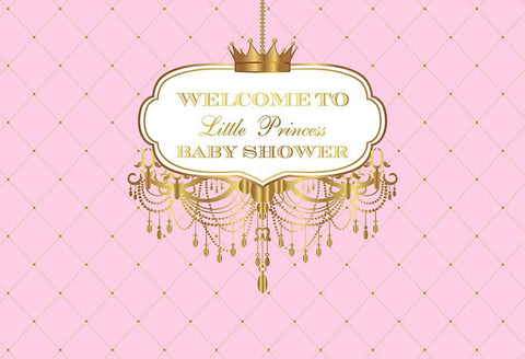 Baby Shower Decorations Princess Girl Pink Photography Backdrop LV-998