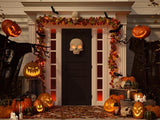 Halloween Backdrops Festival Backdrops Pumpkin Lanterns Skull Door