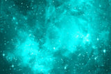 Aqua Shade Galaxy Space  Stars Photo Backdrop
